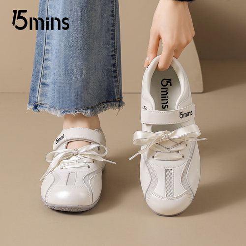 15mins小白鞋女内增高软底舒适