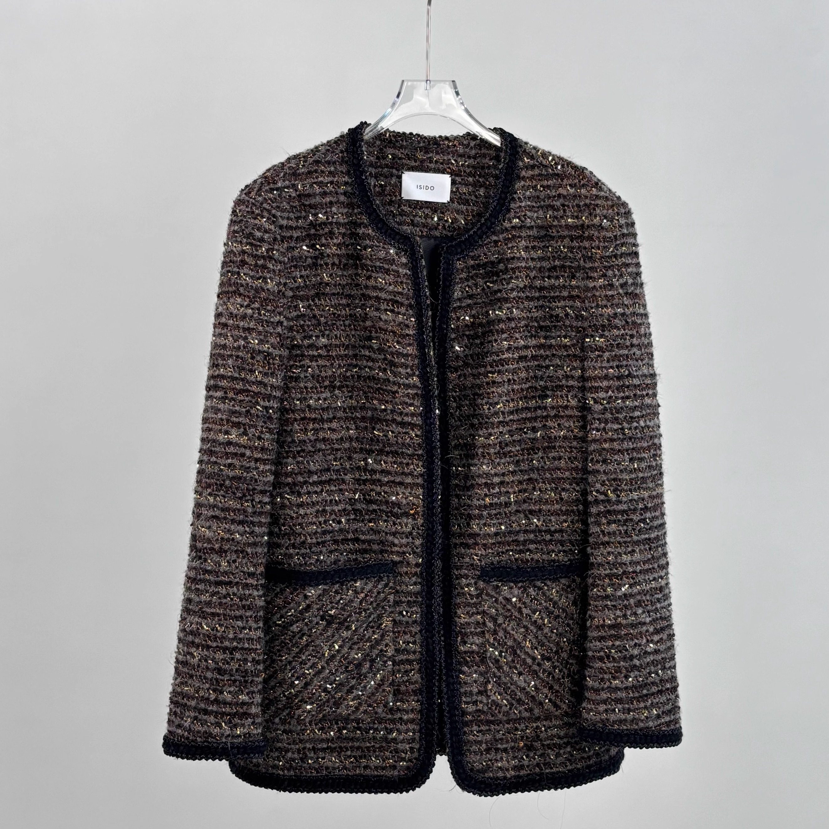 ISIDO羊毛编织小香风宽松版外套