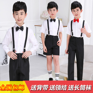 新款儿童合唱团演出服中小学生诗朗诵表演男女童背带裤幼儿园礼服