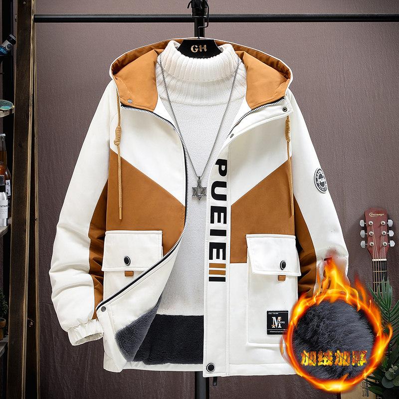 冬季羽绒服男2024新款学生潮牌加厚帅气衣服青年短款冬装加绒外套