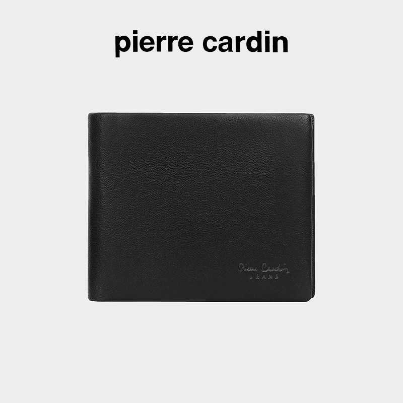 皮尔卡丹男士钱包短款真皮薄款卡包牛皮驾驶证零钱包男款多卡位