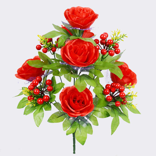 11头富贵果组合装饰摆件塑料花