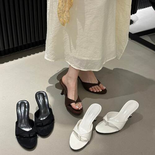 细跟圆头人字拖夏季新款凉拖鞋女