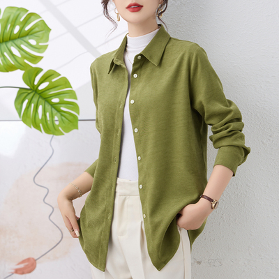 宽松慵懒风磨毛灯芯绒抗皱衬衣
