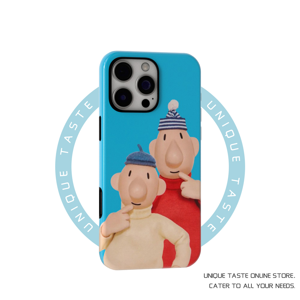 人偶兄弟适用iPhone17苹果16promax手机壳2025新款15艺术设计高级感14个性创意简约插画ins风菲林手机软壳13