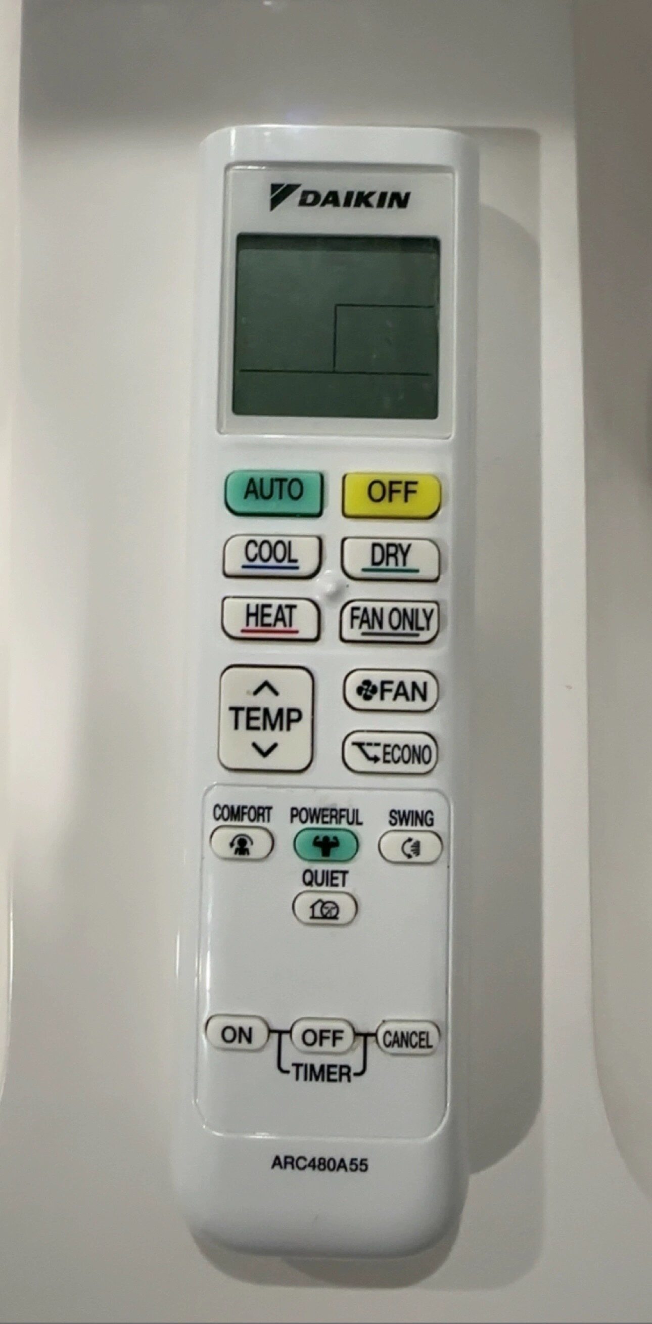 适用大金空调遥控器ARC480A55 FTXF60WVMA E013928 ARC480A1 英文