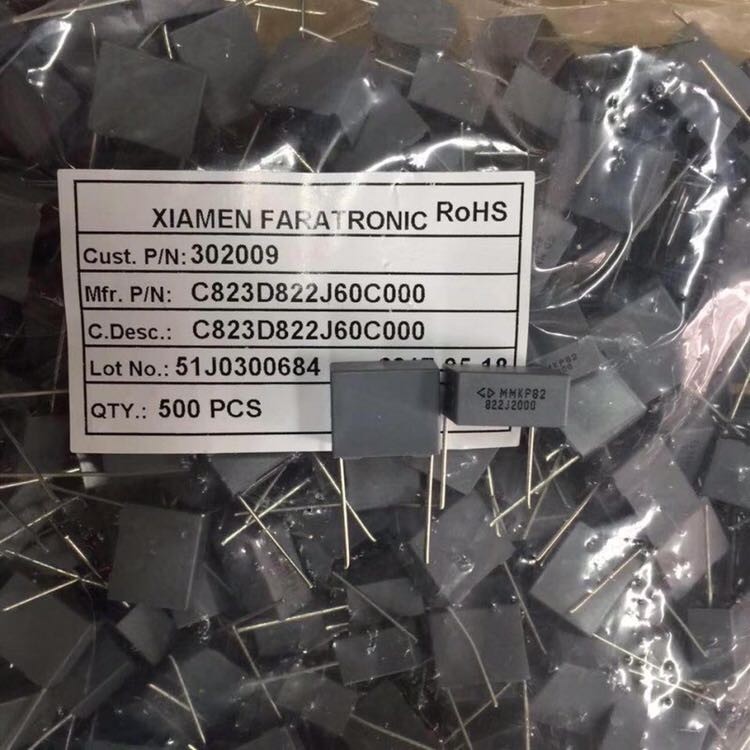 法拉安规电容 822J 2000V MMKP82 822J 2000V C823D822J 脚距15MM