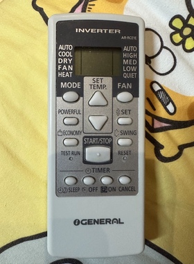 适用CENERAL 富士通珍宝将军空调遥控器AR-RCE1E 全新英文