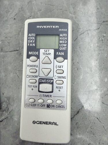 适用GENERAL富士通珍宝将军空调遥控器AR-RCE2E AR-RCD1C全新英文