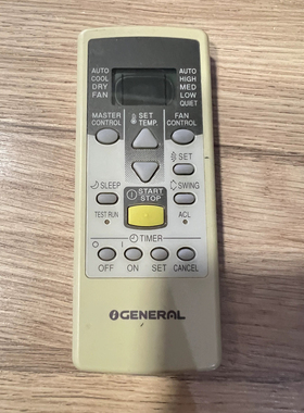 適用CENERAL珍寶將軍空調遙控器 AR-JE6 AR-JE5 全新英文香港適用