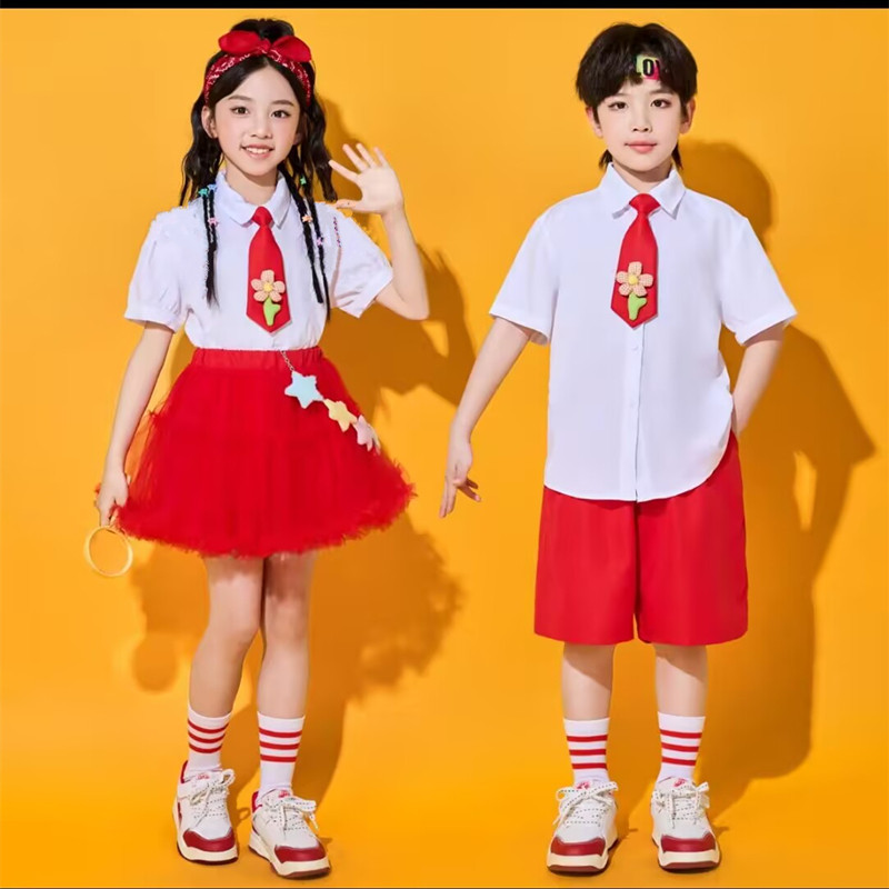 儿童演出服小学运动会表演服装男儿童演出服