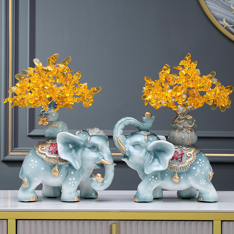 招财镇宅客厅装饰大象摆件