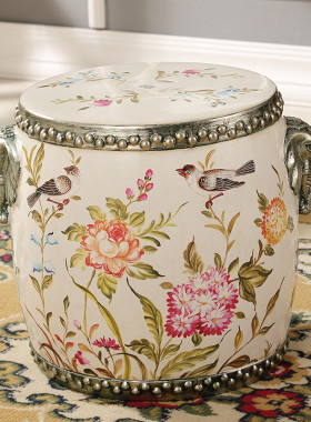 家居装饰饰品客厅摆件创意象凳茶几凳室内装饰鼓凳陶瓷工艺品摆设