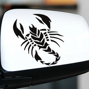 搞笑 蝎子王拉花 汽车贴纸 个性 车贴 可爱 后视镜贴 手工反光