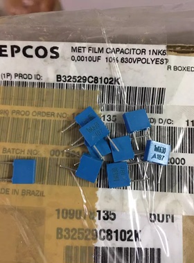 B32529C8102K EPCOS 薄膜电容器630 V102 1000PF 0.001UF西门子P5