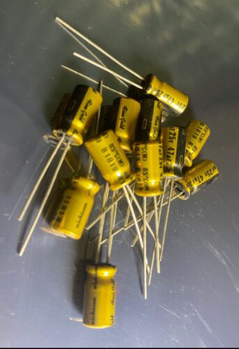 100个=60元尼吉康nichicon （fine gold）FG铜脚 47uF/25V 电容器