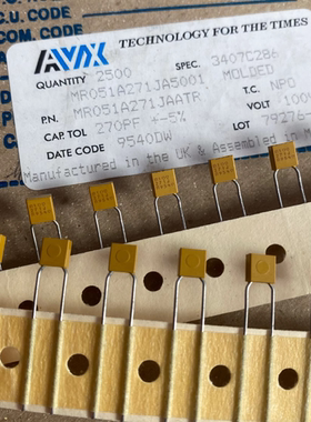 MR051A271JA5001 100V270PF/270P AVX多层陶瓷独石电容器NP0 解码