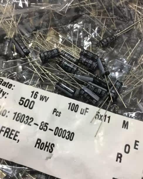 100只=27元 ROE 德国 EKB16V100UF 音频电解电容器 100UF16V 5*11