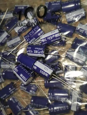 1100只=70元 63V330UF/63V 思碧SPRAGUE 515D 电解电容器 13*20