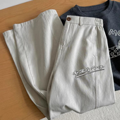 150cm九分小个子天丝棉复古工装 宽松显瘦休闲直筒裤 阔腿裤 女春季