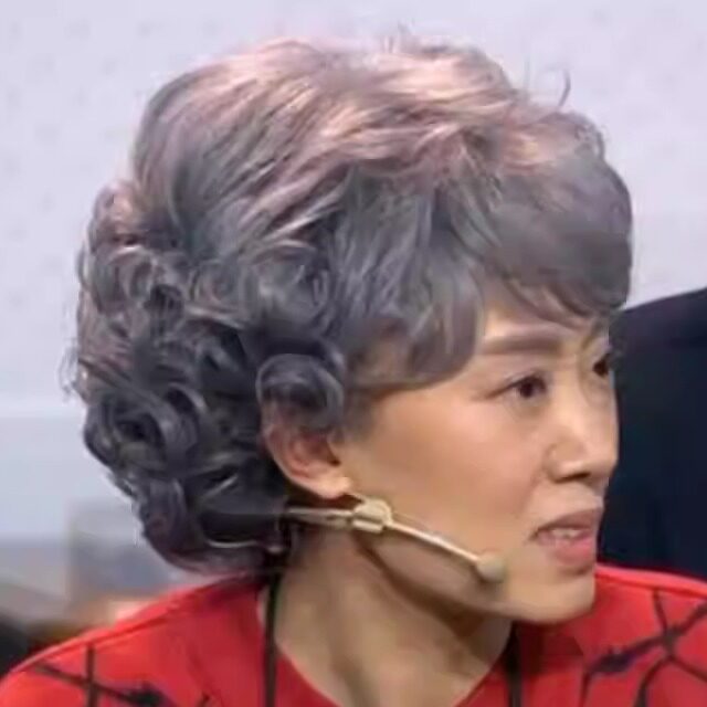 老奶奶老太太假发老年人小品扮演视频拍摄花白头发老婆婆表演道具