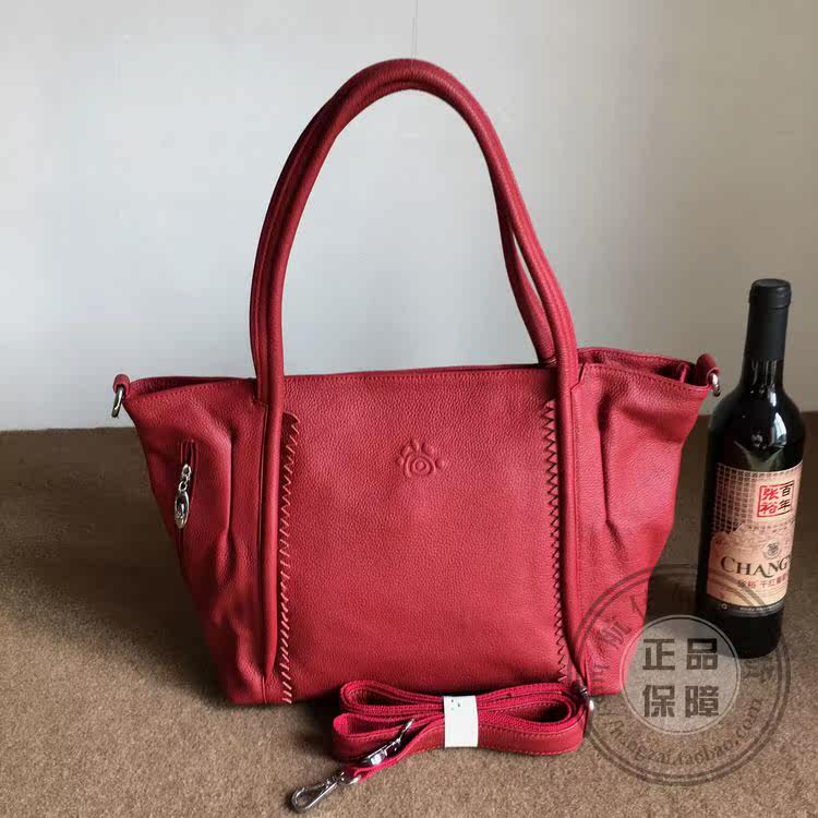 2025潮女文件包沙灰正品7578女包头层软牛皮单肩斜跨包真皮大包