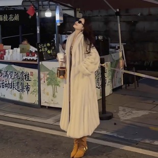 【梦倚阑珊】魔王同款大南瓜挽袖仿貂毛全抽刀皮毛一体轻奢外套女