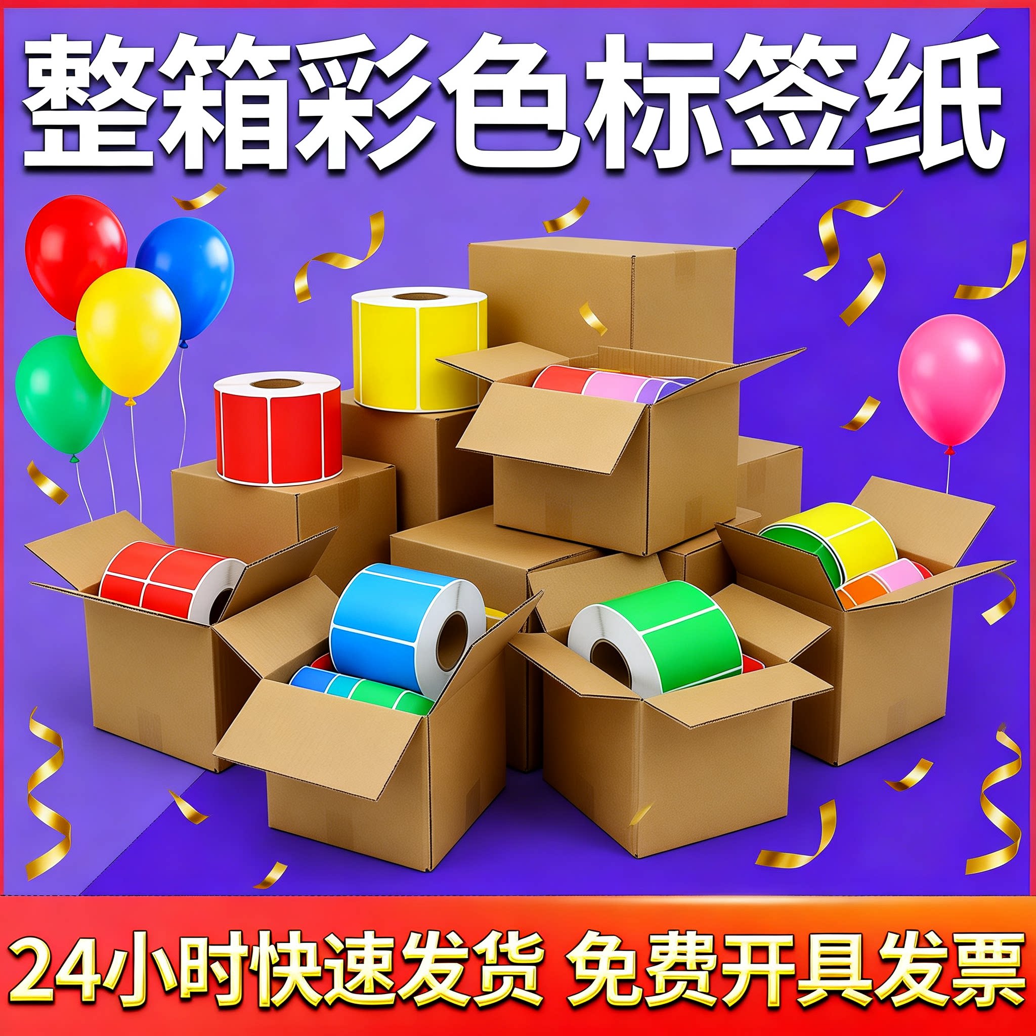 五防彩色合成不干胶标签纸防水条码打印清晰多规格可选条码机通用