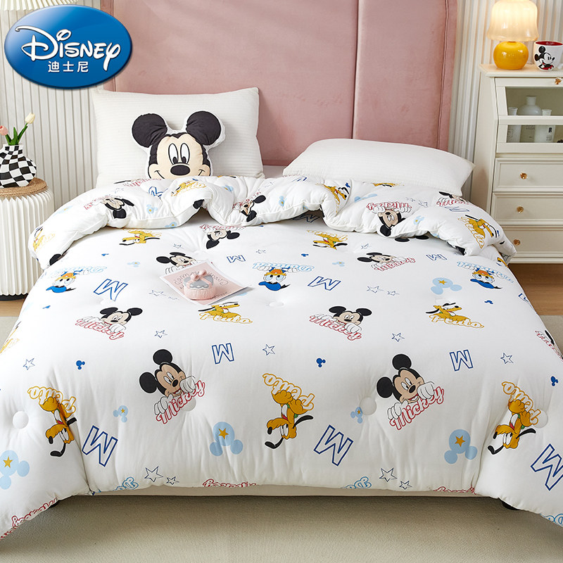 迪士尼针织棉太空被子儿童单人春秋空调被加厚宝宝秋冬保暖被芯冬