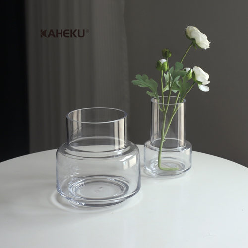 kaheku北欧极简透明玻璃花艺花瓶