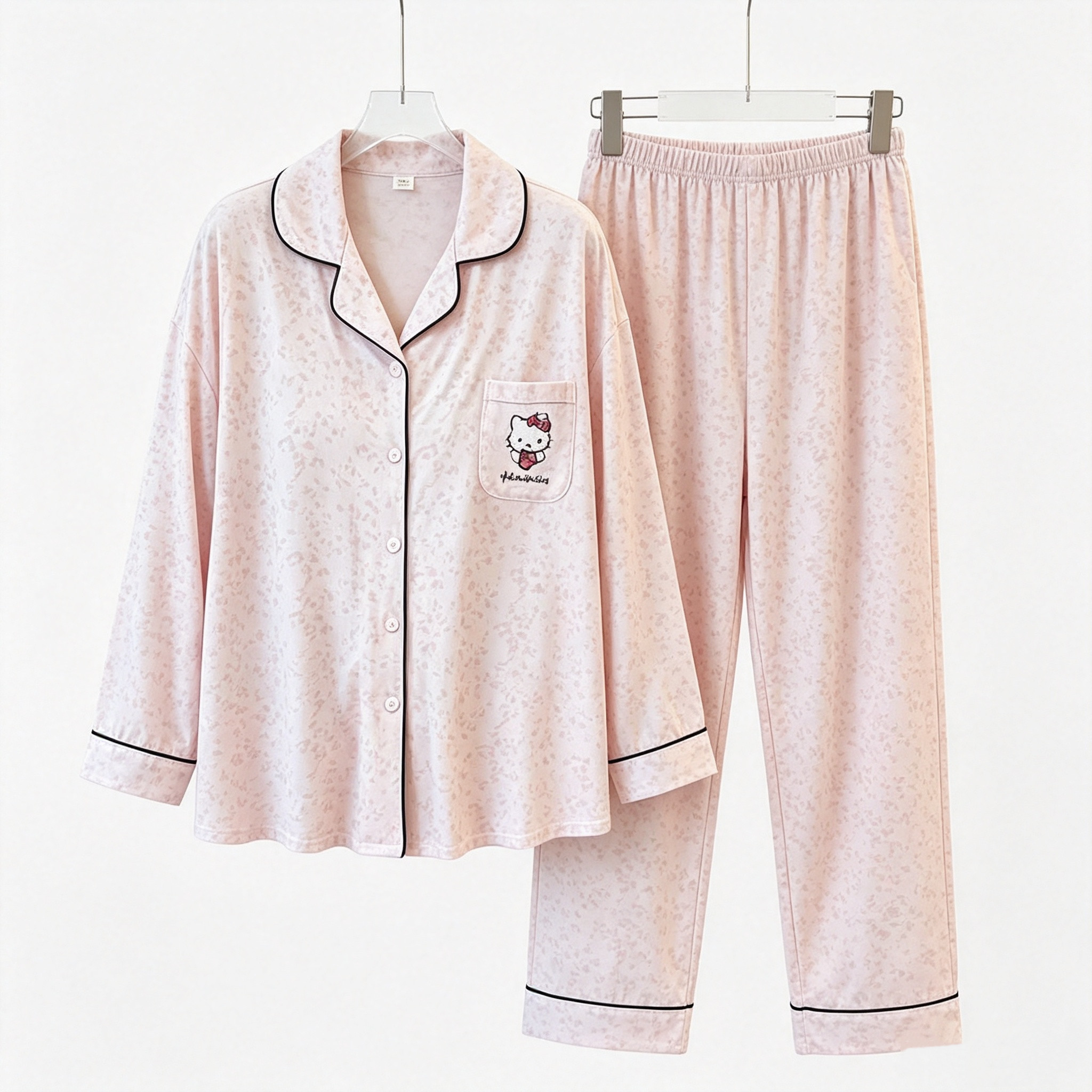 开衫大码睡衣纯棉女士加肥加大胖睡衣/家居服套装