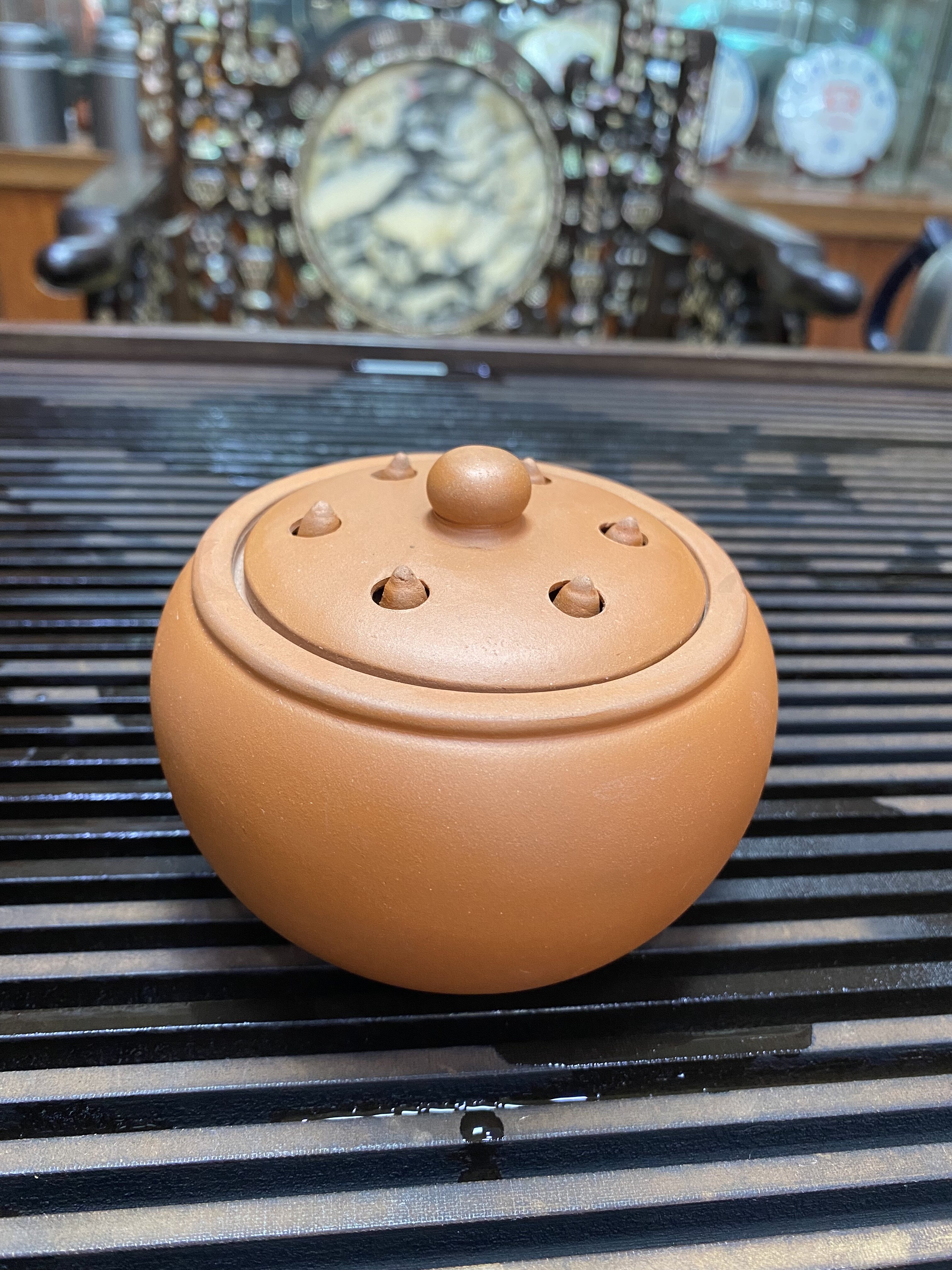 宜興紫砂茶葉罐.宜兴紫砂茶道文化器皿,紫砂茶叶罐 蓮子茶叶罐