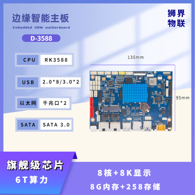 RK3588双网口AI主板人工智能工控