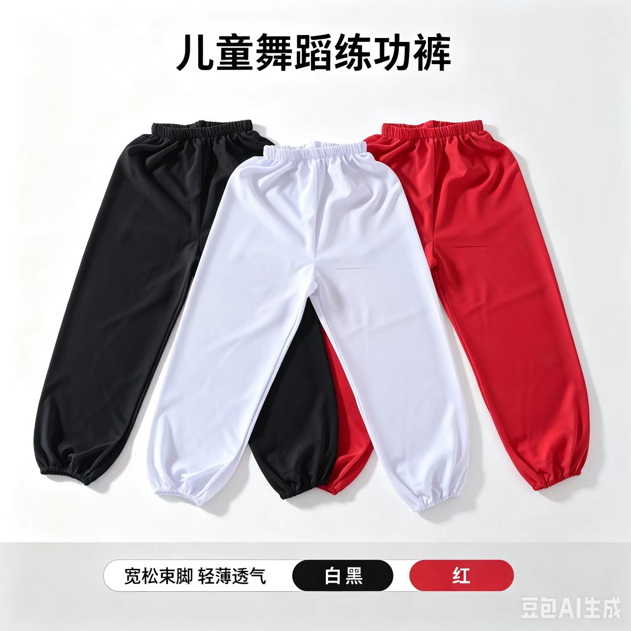 晚香玉儿童透气束脚舞蹈练功裤