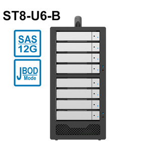 12Gb磁盘阵列柜不含RAID阵列卡 Stardom U6台式 ST8 机 8盘miniSAS