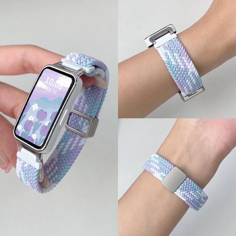 适用小米手环9表带8代磁吸编织可爱高级运动替换7/6/5/4/3nfc夏女