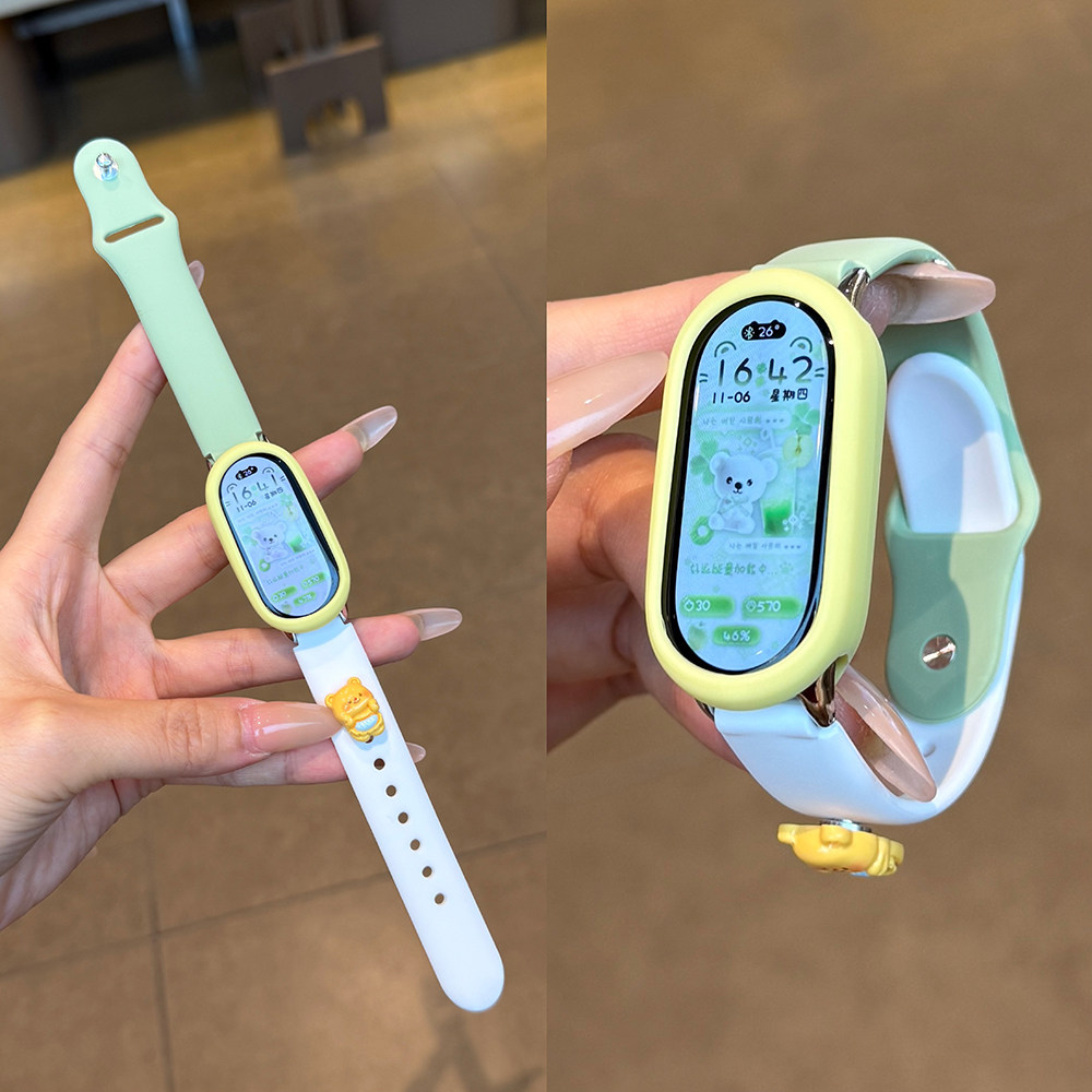 【小熊宝宝】适用小米手环10陶瓷版DIY反扣硅胶米9手环9/8NFC表带