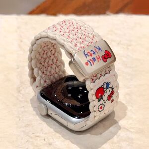 可爱KT插画编织磁吸表带适用荣耀亲选Rossini 2i编织表带Haylou2e