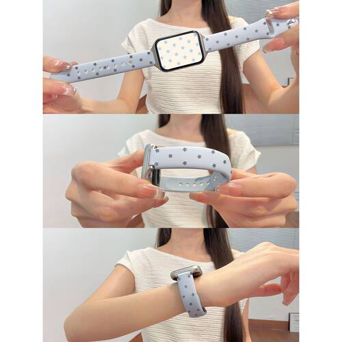 星星印花适用小米手环10pro表带硅胶9pro夏天红米watch6/5高级感