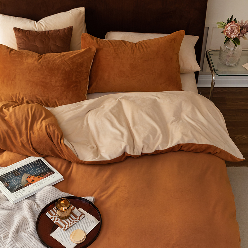 珊瑚绒四件套加厚牛奶绒防静电