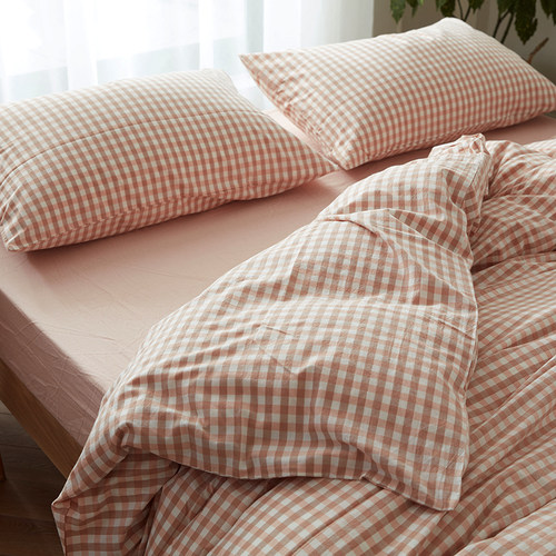 全棉色织水洗棉四件套日式床品