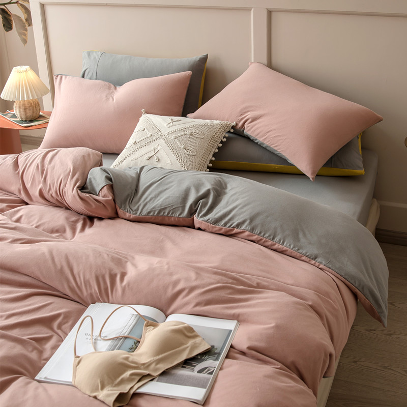 A类天竺棉床上四件套针织棉纯棉100全棉裸睡超柔床单床笠简约被套