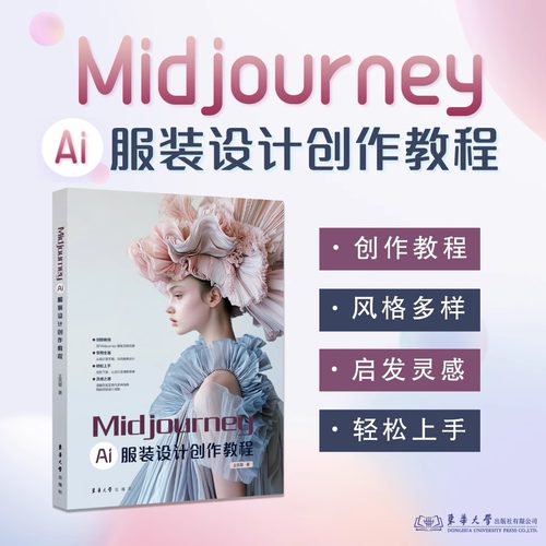 Midjourney Ai 服装设计创作教程 王筑陵 时装设计风格 零基础学服装设计 AI服装设计 24841 东华大学出版社官方旗舰店