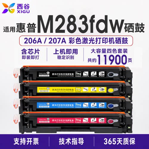 适用惠普M283fdw彩色硒鼓HP206A