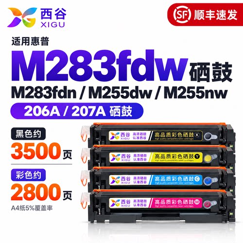 适用惠普M283系列206A/207A硒鼓