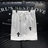 男士短裤贴皮2026夏季新款休闲五分裤时尚男装男裤1135P75白，男装休闲裤，电商A315