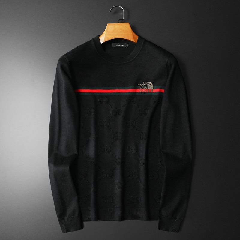 2022秋款男士长袖毛衣 针织衫打底毛衣 货号8602 P75 黑图片