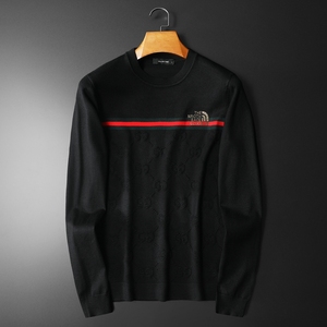 2022秋款男士长袖毛衣 针织衫打底毛衣 货号8602 P75 黑图片