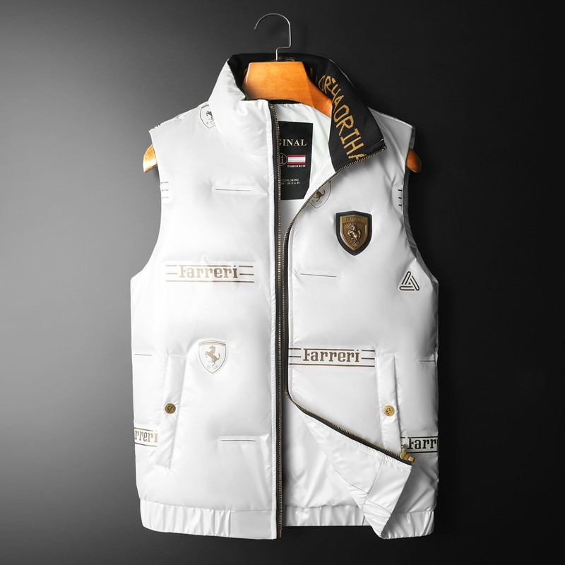 80绒2022冬季新款男士羽绒马甲羽绒背心外套12888P165白，男装背心/马甲，电商A315