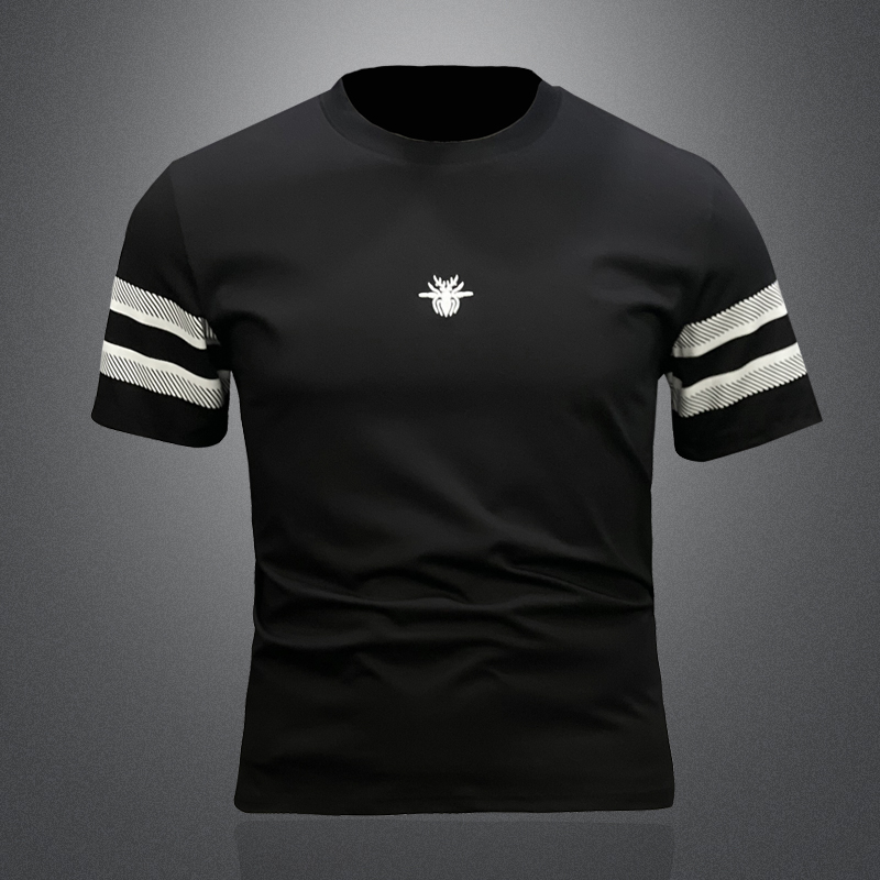 2025新款夏季大刺绣欧货男士T恤短袖A315-3221P75镂空图白，商品下架区商品下架区，电商A315